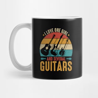 I Love One Girl And Several Guitars Mug